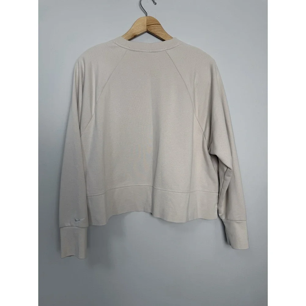 Nike Cotton Terrycloth Lined Logo Embossed Crew Neck‎ Pullover Sweatshirt Large